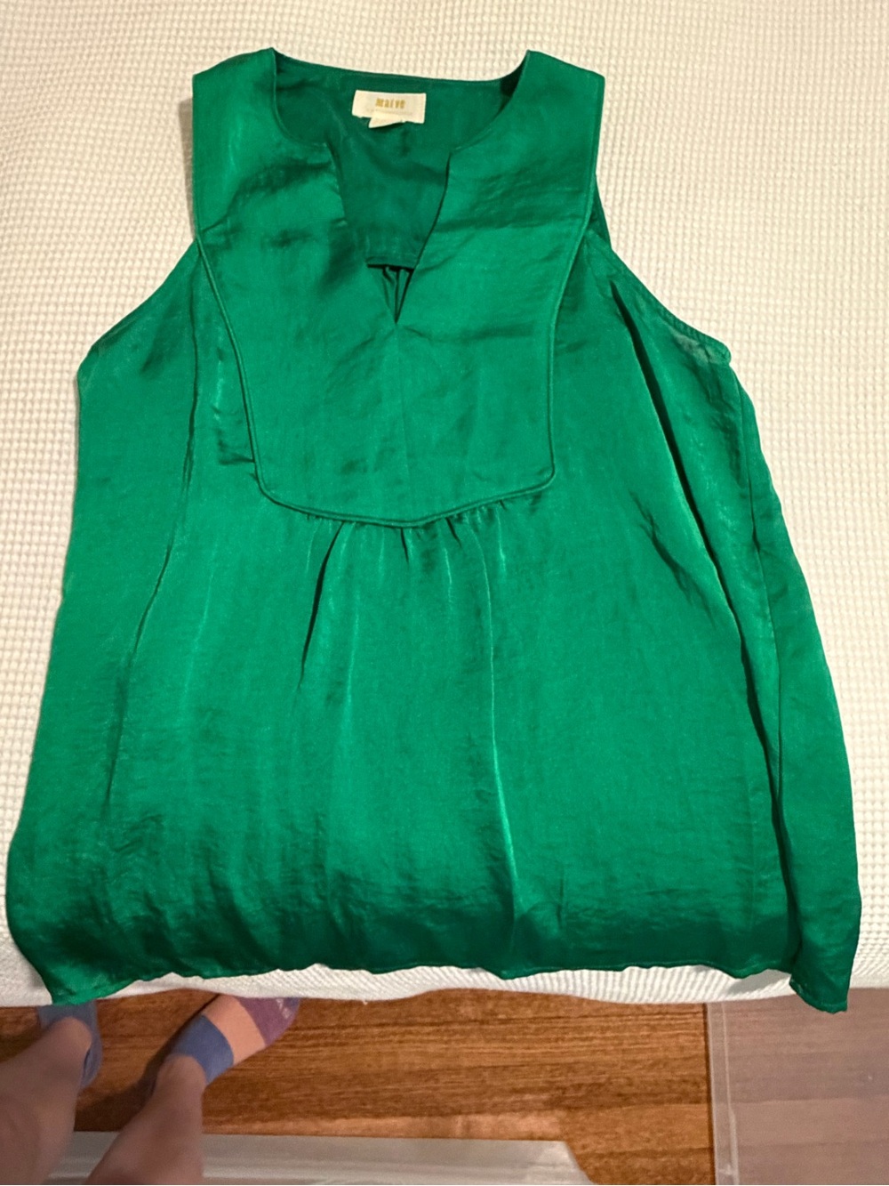 Maeve Vibrant Emerald Green Sleeveless Blouse